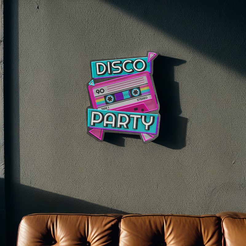 亚马逊新款uv打印霓虹灯招牌派对聚会创意造型灯图案磁带装饰灯