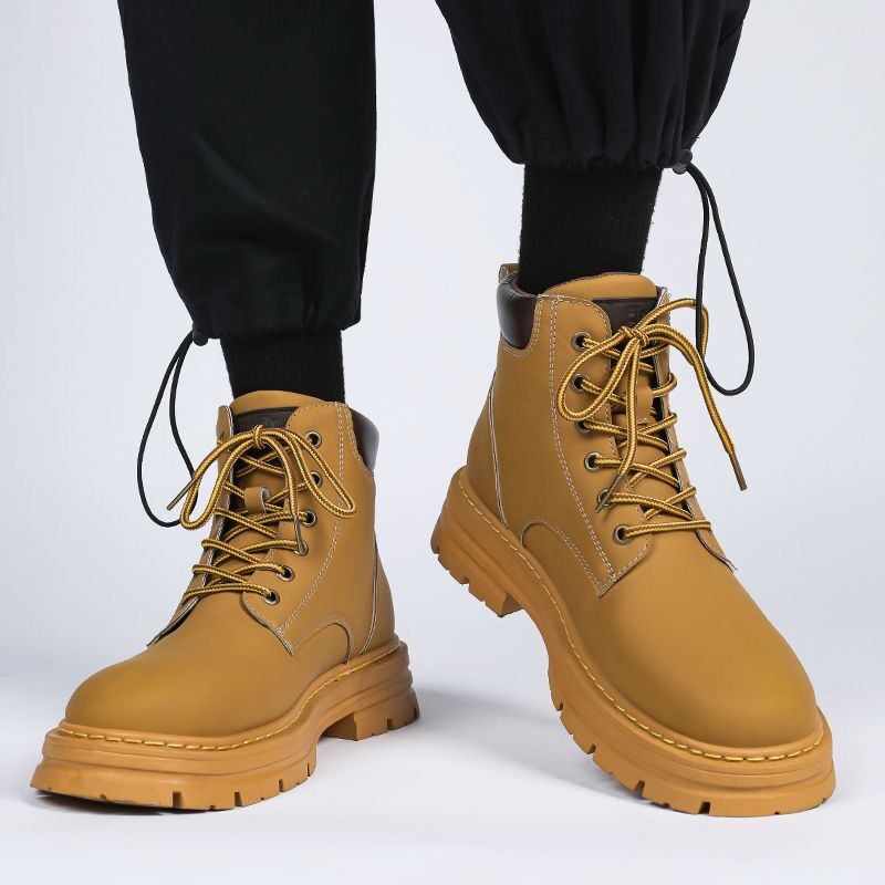 Autumn New Breathable High-Top Dr. Martens Boots Men's British Style Vintage Work Shoes Boots Platform Ankle Boots Casual Shoes