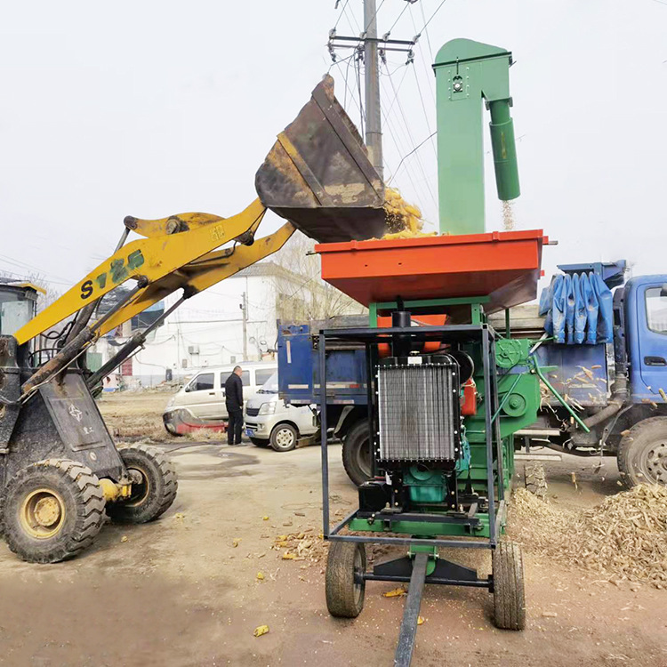 铲车上料玉米脱粒机 甘肃酒泉农用打棒子机整芯脱粒-阿里巴巴