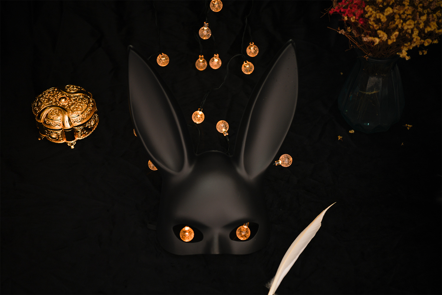 兔子面具夜店成人情趣化妆舞会面具女生兔女郎耳朵面具兔子面具