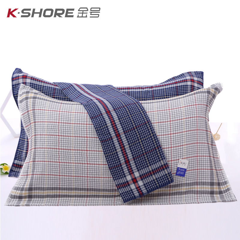 金号纱布纯棉单人枕巾格子柔软sk2269格子-阿里巴巴