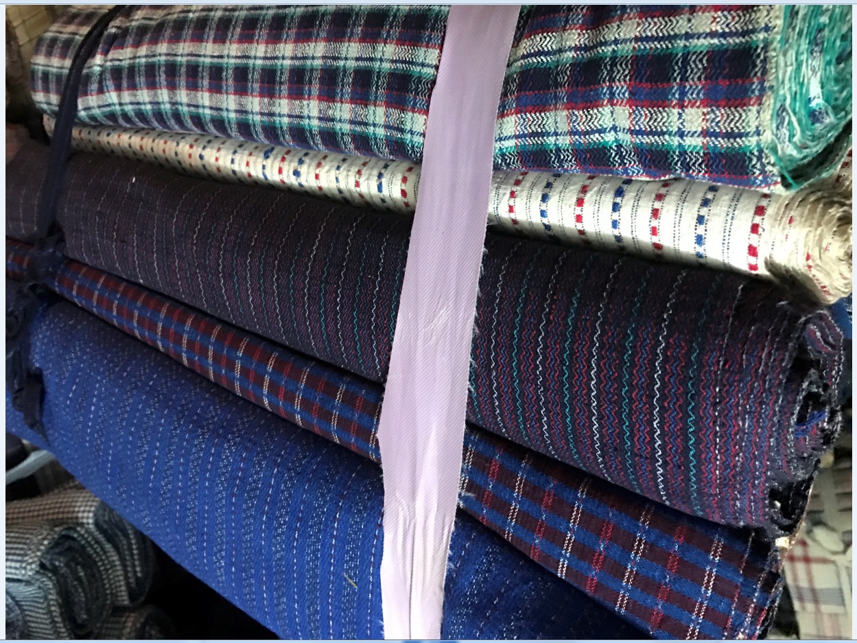 特价热卖全棉条纹布上海老粗布手织布土布老布土布布料手工布艺