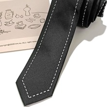 黑色领带男女细窄版5.5cm简约百搭手打款虚线小众设计炸街酷学生