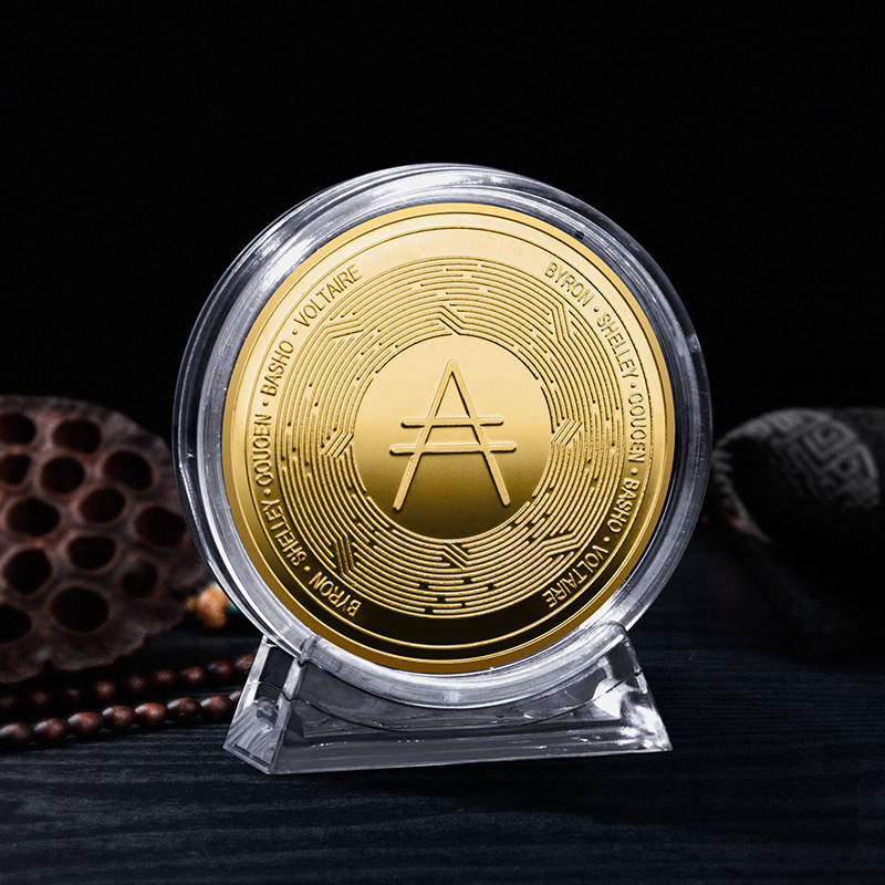 厂家批发外贸纪念币金属ada币 浮雕电镀虚拟币游戏活动促销收藏品