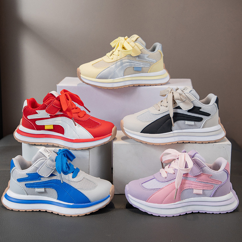 2026春季款软底男童跑步鞋网面透气运动鞋鞋儿童运动鞋女童鞋