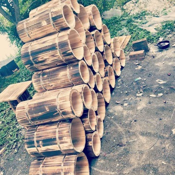 蜂箱老式圆形养殖场蜂桶圆桶老式工具全套引蜂桶土蜂养蜂用品原木