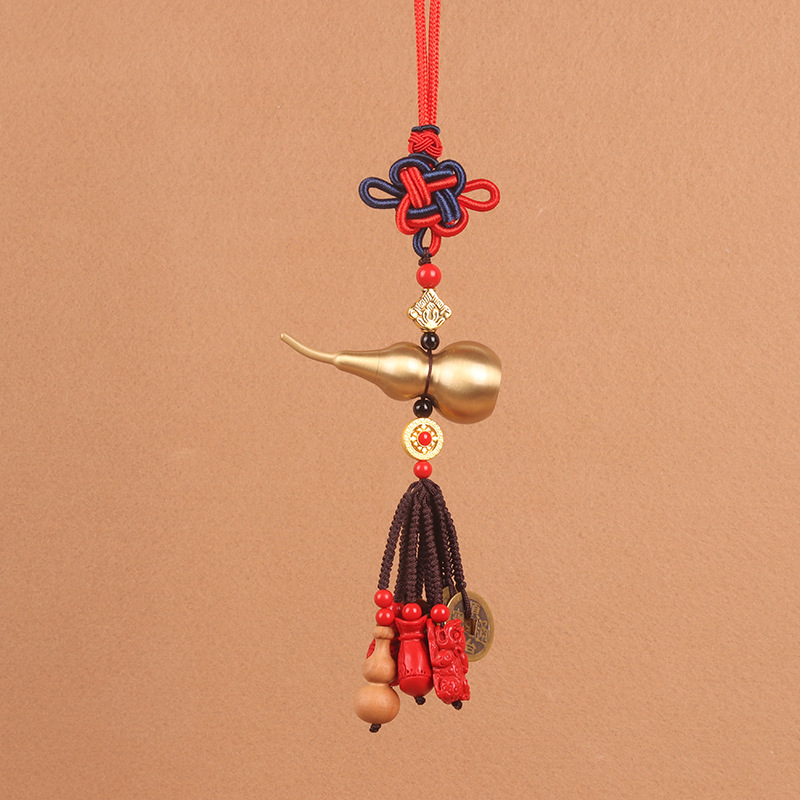 汽车挂件车内挂饰高档铜葫芦吊饰义乌小商品十全十美后视镜平安符