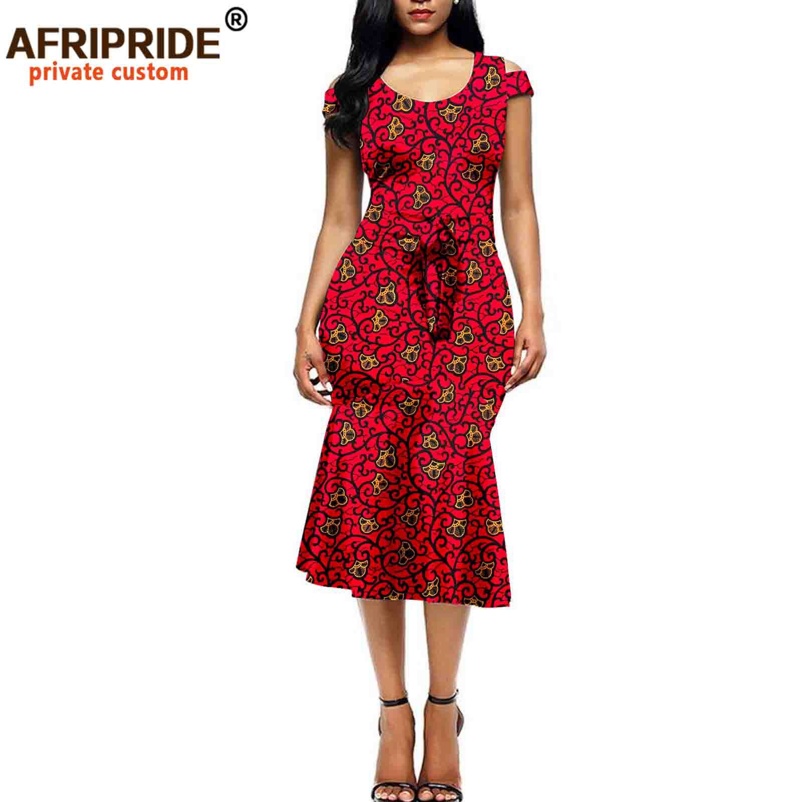 Foreign Trade African Printed Short Sleeve Dress African Spring Casual Dress S1925005