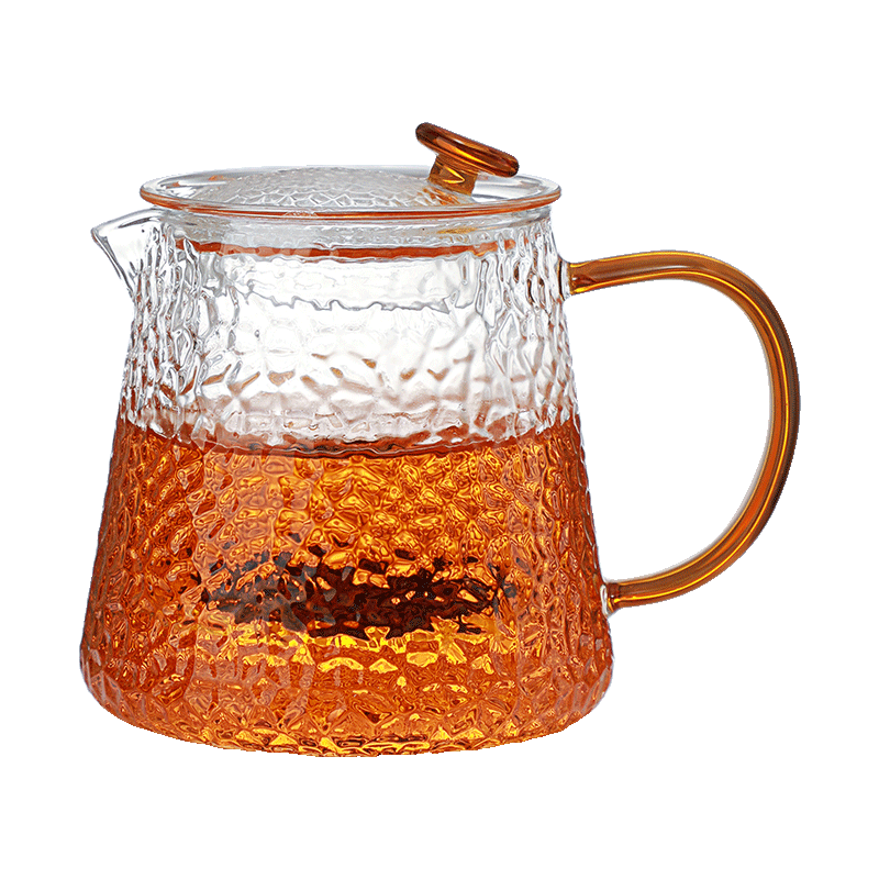 99n锤纹玻璃茶壶过滤泡茶壶花茶家用耐高温沏茶普洱红茶功夫茶