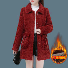 外套女冬季新款加绒加厚羊羔绒时尚洋气小个子宽松皮毛一体大衣