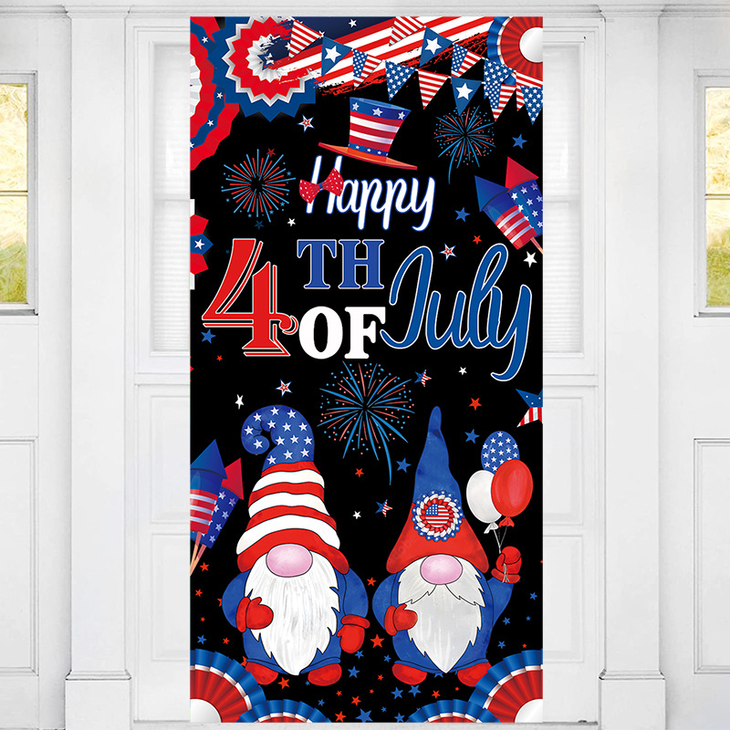 Independence Day Door Curtain Banner Independence Day Party Decoration Supplies Fourth of July Party Decorative Background Cloth