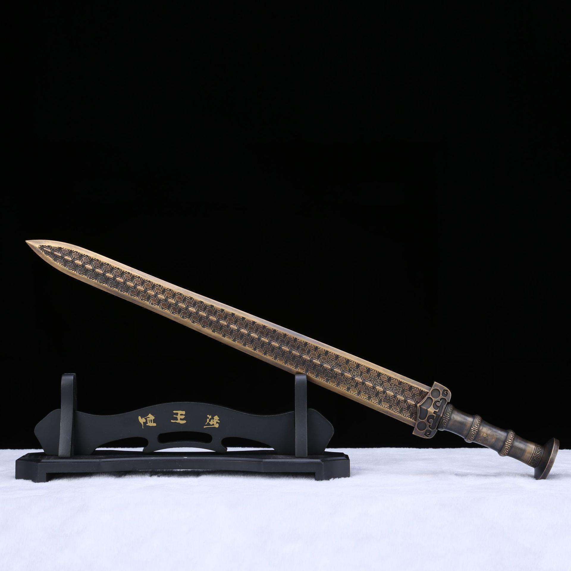 青龙偃月刀十八般兵器镇宅摆件长冷兵器一体关公刀关羽大刀未开刃-报