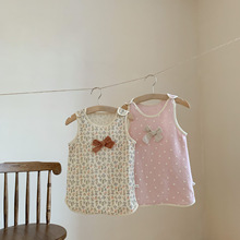 韩国i夏季背心女宝宝睡袋ins可爱粉色空调被婴童防踢被薄款睡袋
