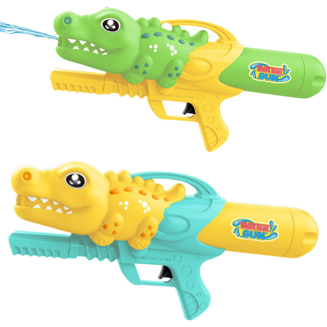 萌趣鳄鱼压气水枪820e夏天玩水戏水漂流益智仿真摆摊儿童玩具批发