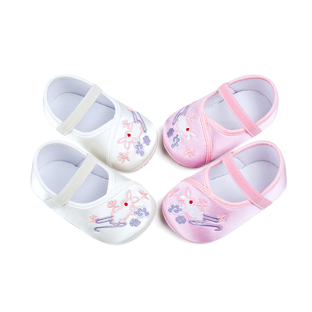 0-1 Years Old Baby Girl Shoes Infant Spring and Autumn Toddler Rubber Sole Soft Bottom Leather Shoes Princess Shoes Pumps Embroidered Shoes Al02