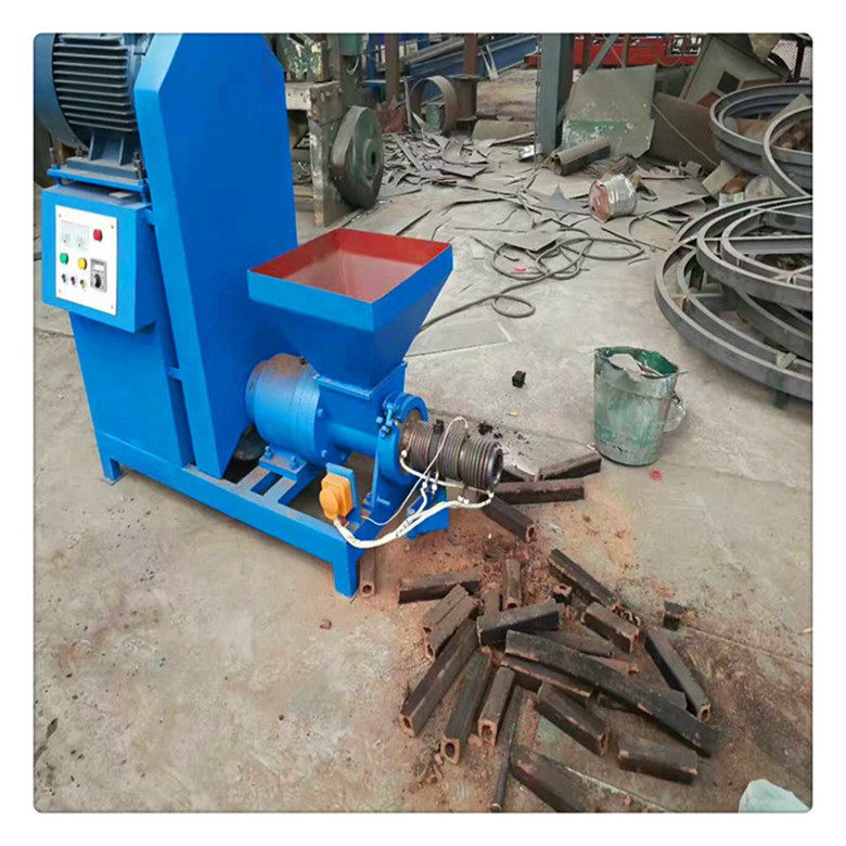 火力旺无烟无味浩凡秸秆芝麻杆木炭机自动截断碳粉制棒机