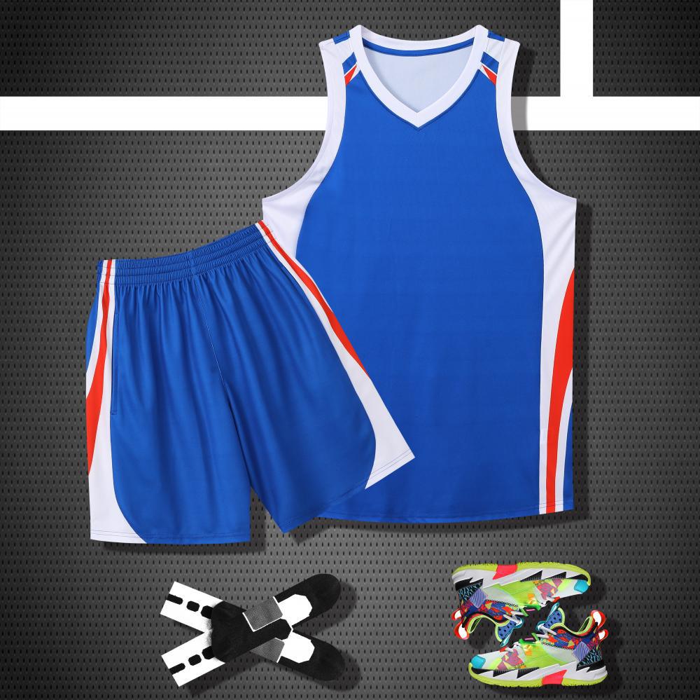 正品篮球服套装订 制男士夏运动背心短袖蓝球比赛训练服队服球衣