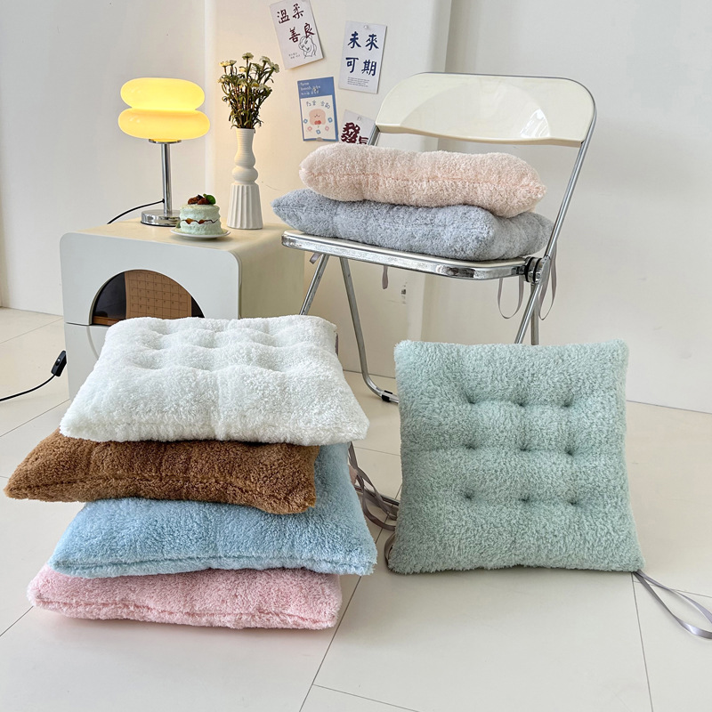 super soft beautiful velvet plush cushion office long-sitting artifact ins style student dormitory soft cushion chair cushion