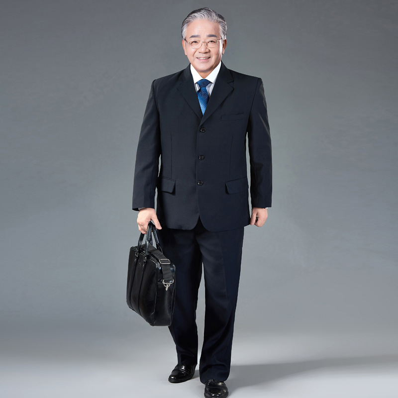 中老年西服套装男爸爸装西装50-60-70岁父亲礼服婚礼服装外套
