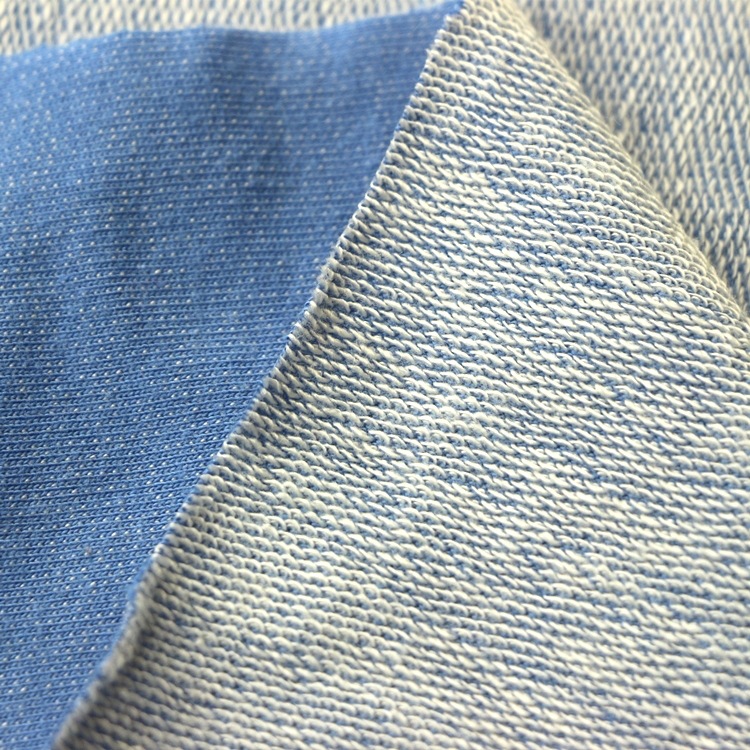 卫衣布面料单染色bci棉grs再生涤纶cvc法国式鱼鳞布卫衣毛圈布料