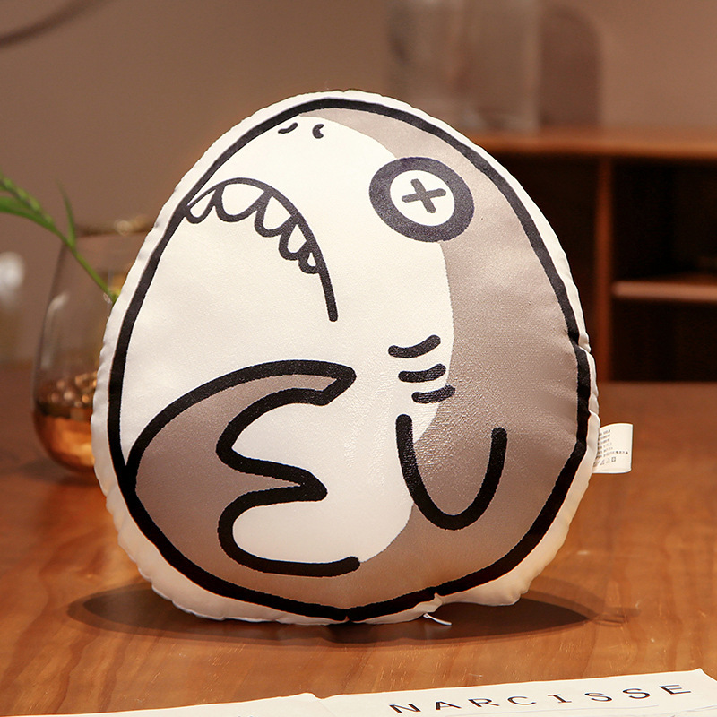 沙雕鲨鱼抱枕车载枕鲨币鲨瓜毛绒腰靠垫搞怪礼物整蛊午睡枕沙发垫