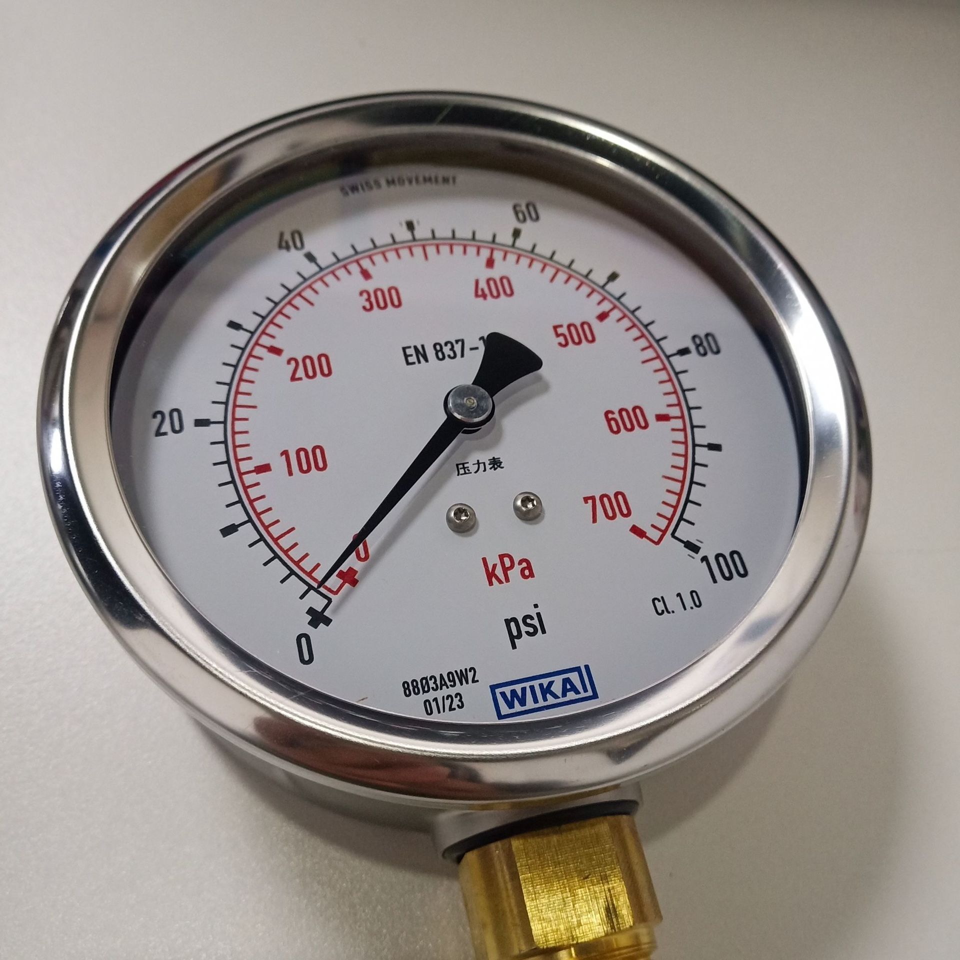 德国wika径向压力表213.53.