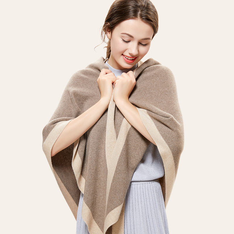 超大羊毛披肩加厚