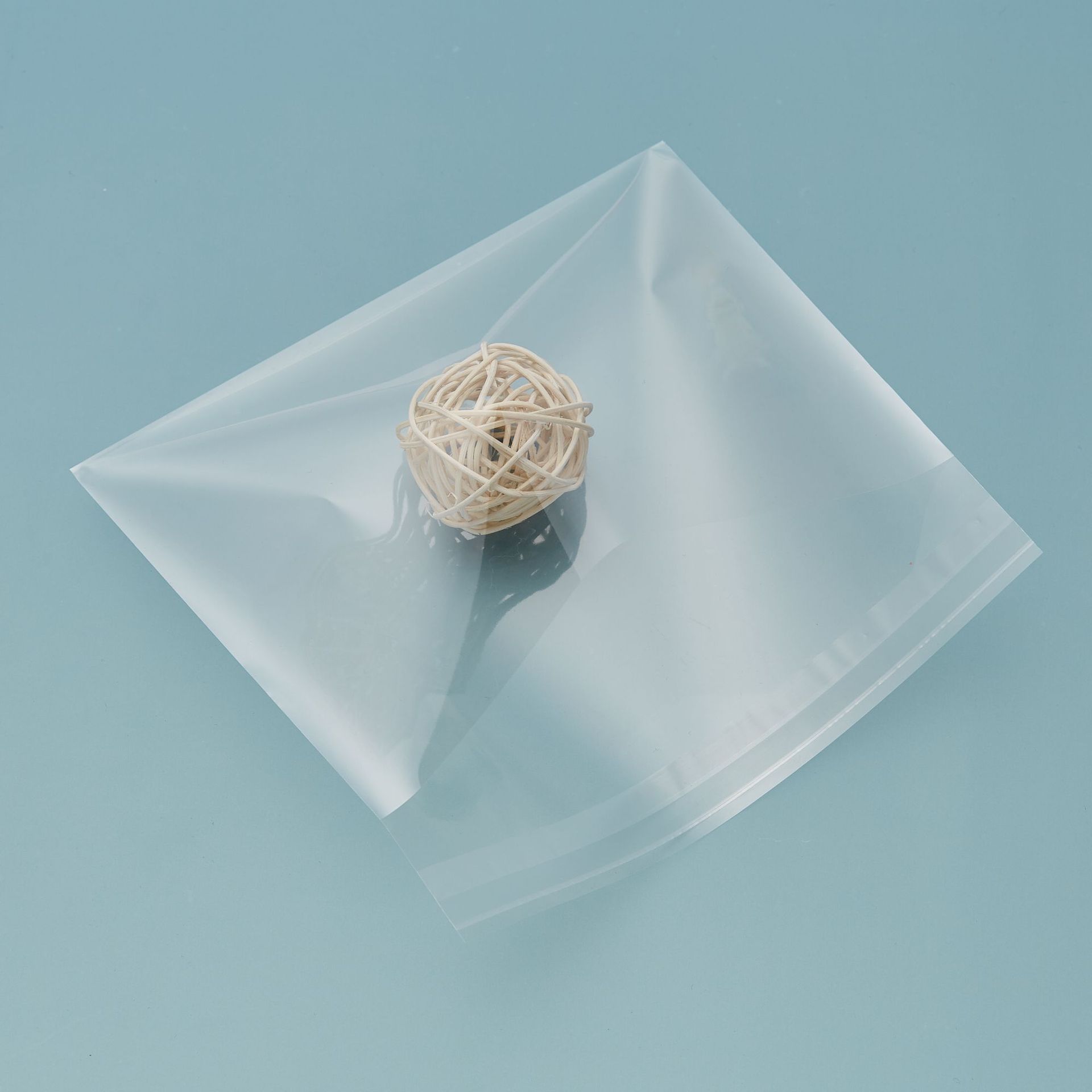 透明打孔自粘袋新鲜蔬菜透气塑料打包袋现货opp不干胶磨砂自粘袋