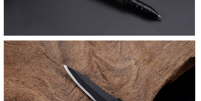 新款铝合金多功能战术笔破窗锥edc户外求生带闪烁led亚马逊amazon