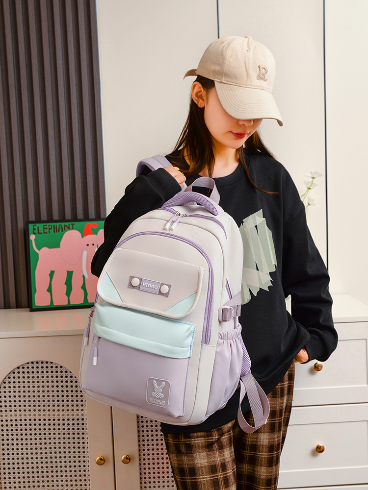 Schoolbag Trendy Women's Backpack Canvas Bag Large Capacity Portable Trolley Travel Bag One-Piece Delivery Large Quantity Congyou