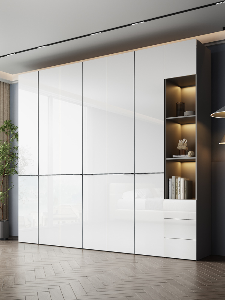 现代简约轻奢衣柜家用卧室储物柜小户型组合收纳一门到顶大衣橱