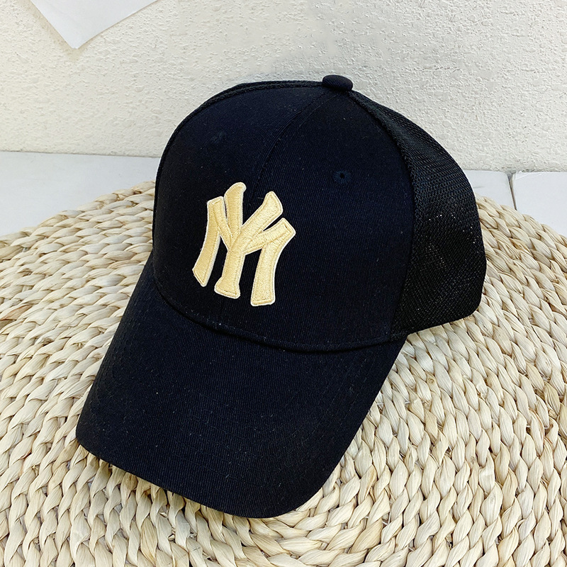 春夏新款棒球帽男女同款外贸韩版字母my硬顶鸭舌帽纯棉运动帽子