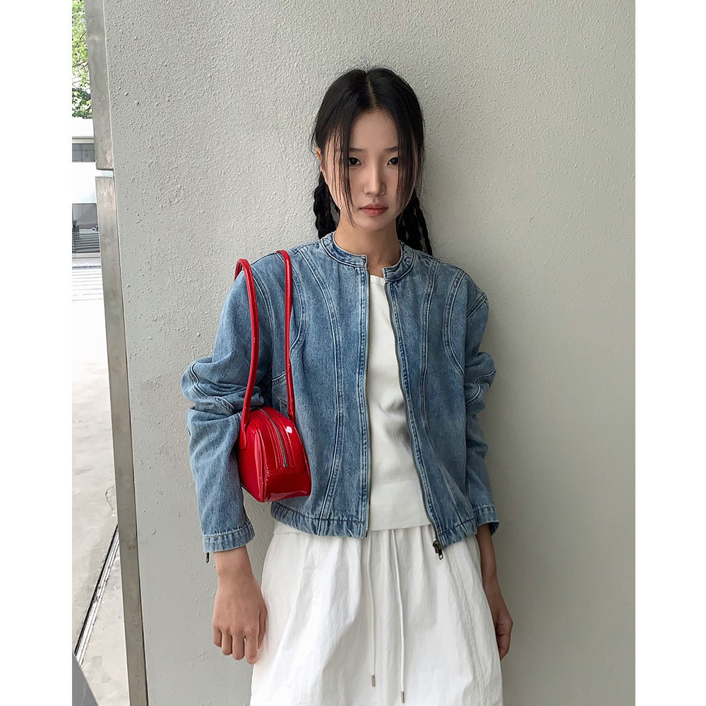 【不退不换】牛仔外套女韩版新款纯棉宽松口袋短款做旧上衣66317