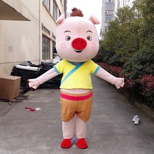 玩偶小猪玩偶活动展示表演道具猪小帅小八戒头套卡通人偶服装衣服