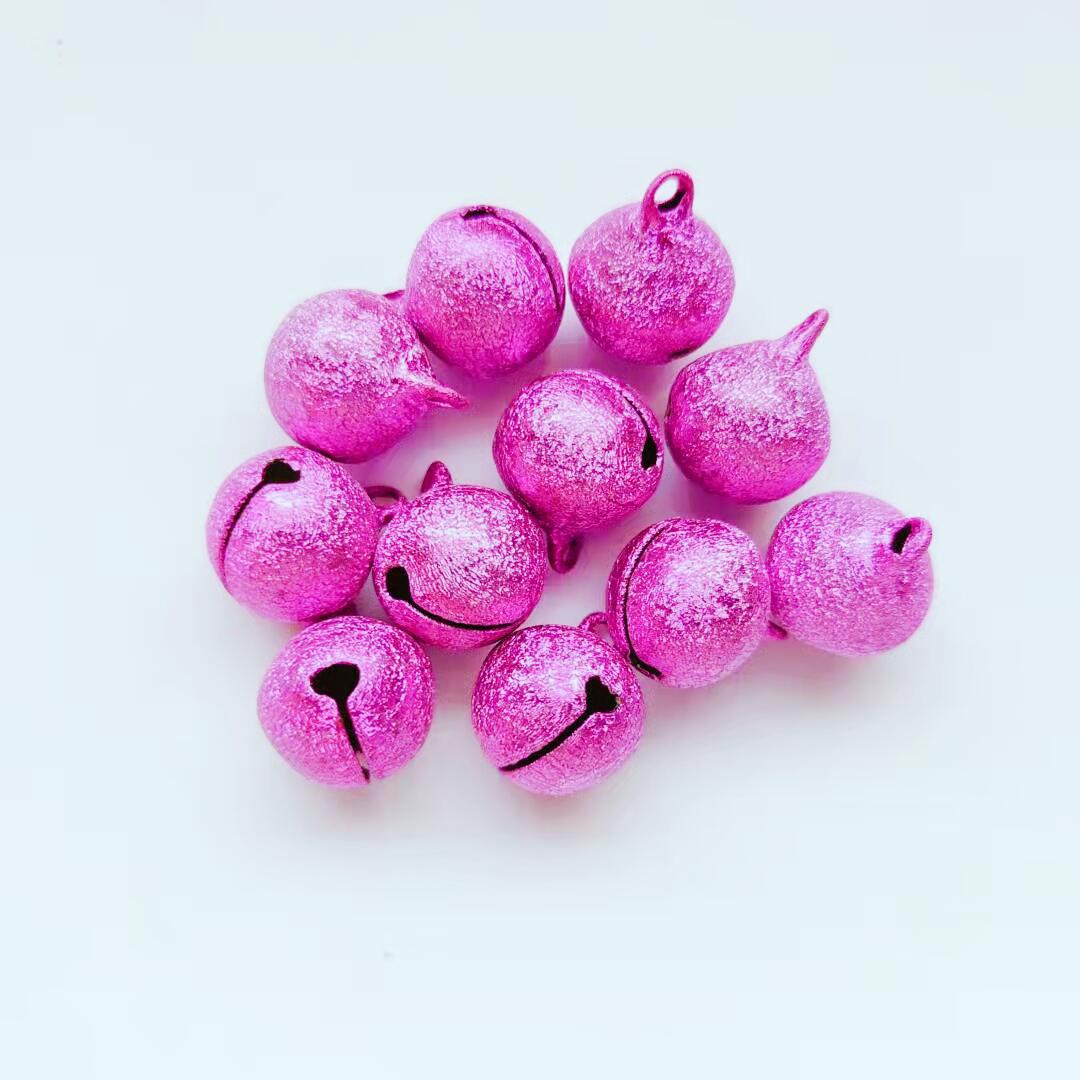 12mm 14mm彩色磨砂小铃铛 圣诞节礼品盒装饰圆形一字开口铃铛