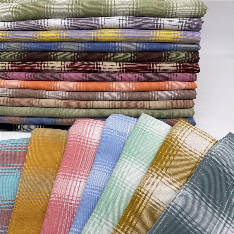 全棉纱罗提花面料 夏季新款衬衫连衣裙童装面料 提花格子薄款布料