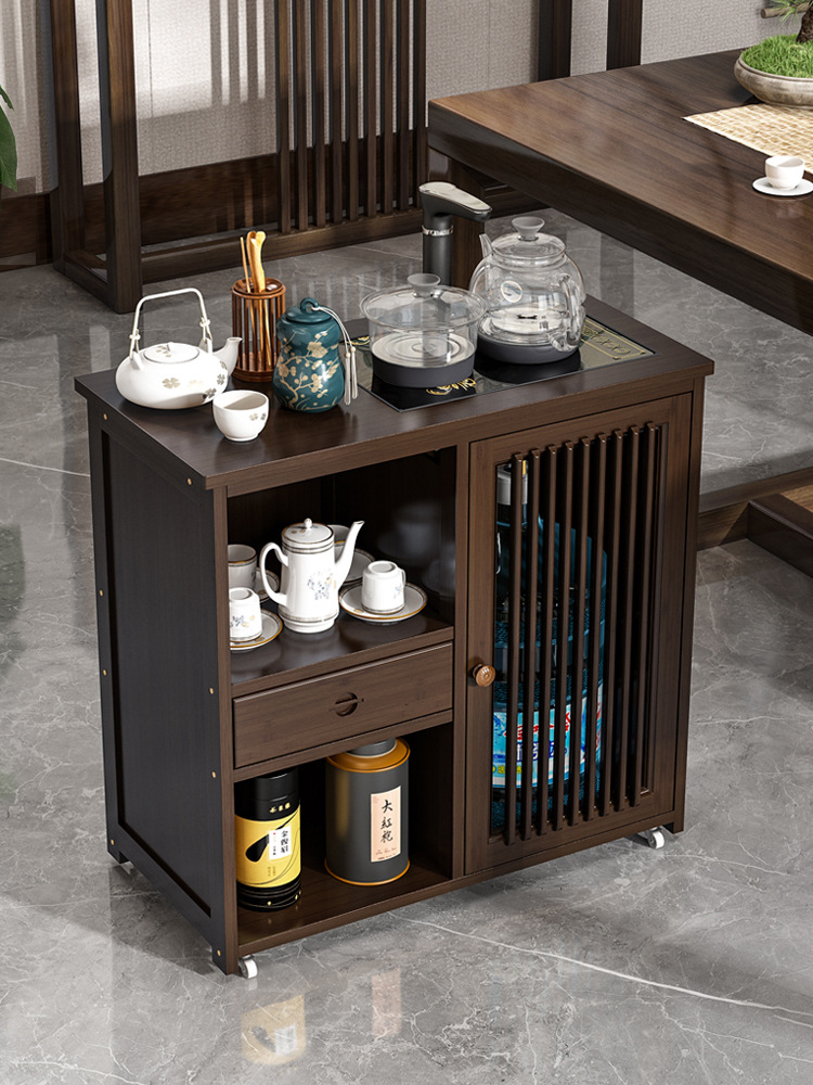 移动茶台茶桌边柜办公室客厅家用沙发边几泡茶台烧水壶一体茶水柜