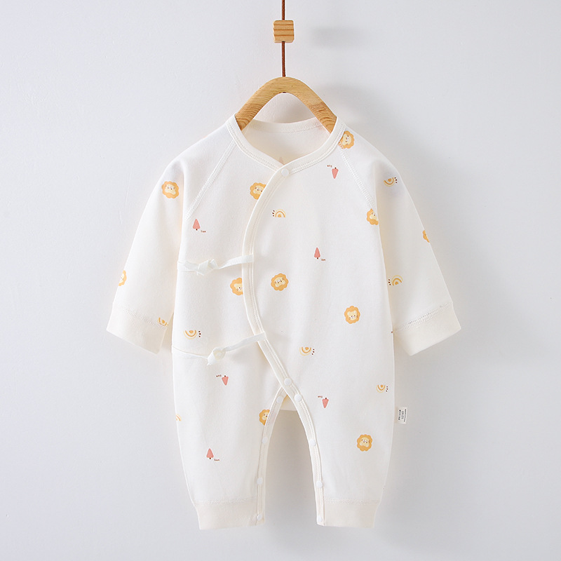 Baby Jumpsuit Spring and Autumn Class a Newborn Clothes Baby Cotton Sheath Anyang Children's Clothing Baby Romper Baby Clothes