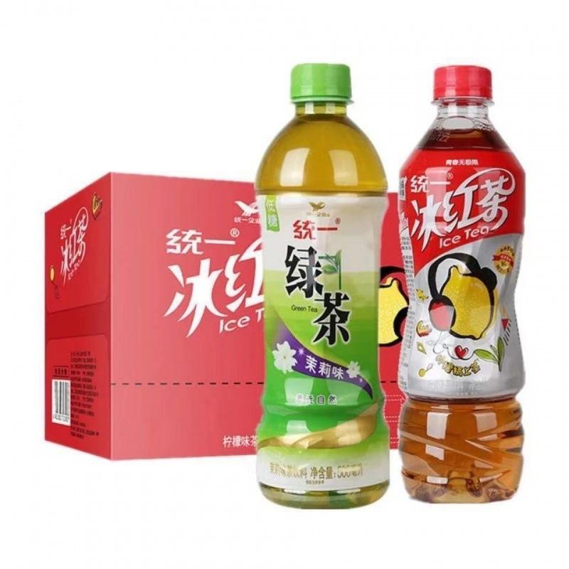 统一绿茶茉莉味*冰红茶500ml*15瓶饮料整箱装统一绿茶冰红茶饮料