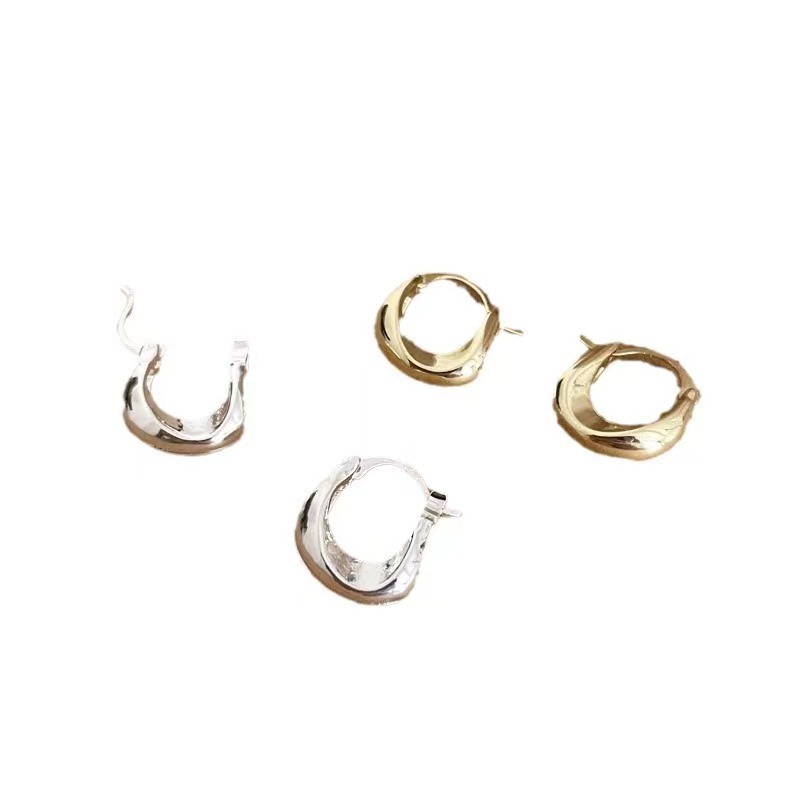 Silver Ear Ring U-Shaped Design Ear Clip Petite Earrings Girls 2023 New Popular High Sense Hong Kong Style Earrings Simple