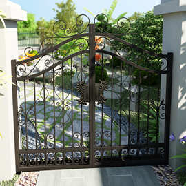 北欧铁艺大门庭院门别墅大门花园小铁门铁艺对开门单开过道走廊门