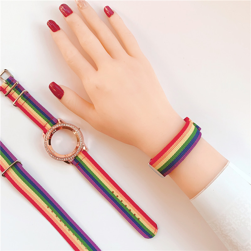 Best-Seller on Douyin Rainbow Bracelet WeChat Hot-Selling Ins Rainbow Bracelet Rainbow Bracelet Colorful Girl Heart Bracelet