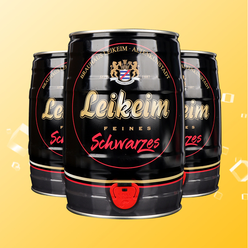 德国莱肯姆黑啤酒4.9%vol 5l*2桶整箱装啤酒-阿里巴巴