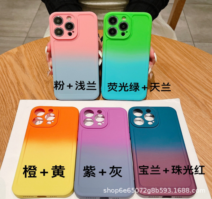 适用oppoa1pro手机壳reno10双色渐变软壳a74/a57全包镜头reno9pro