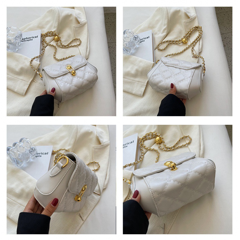 Foreign Trade Bag Women's Bag 2022 New Simple Chanel Style Versatile Women's Small Golden Balls Messenger Bag Niche Chain Bag