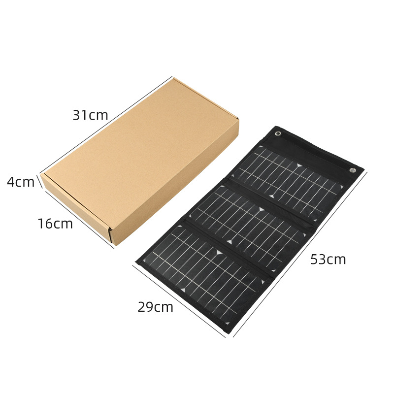 Cross-Border New Arrival Portable Solar Charging Board Outdoor Solar Single Crystal Module-Photovoltaic Parallel Panels Lot