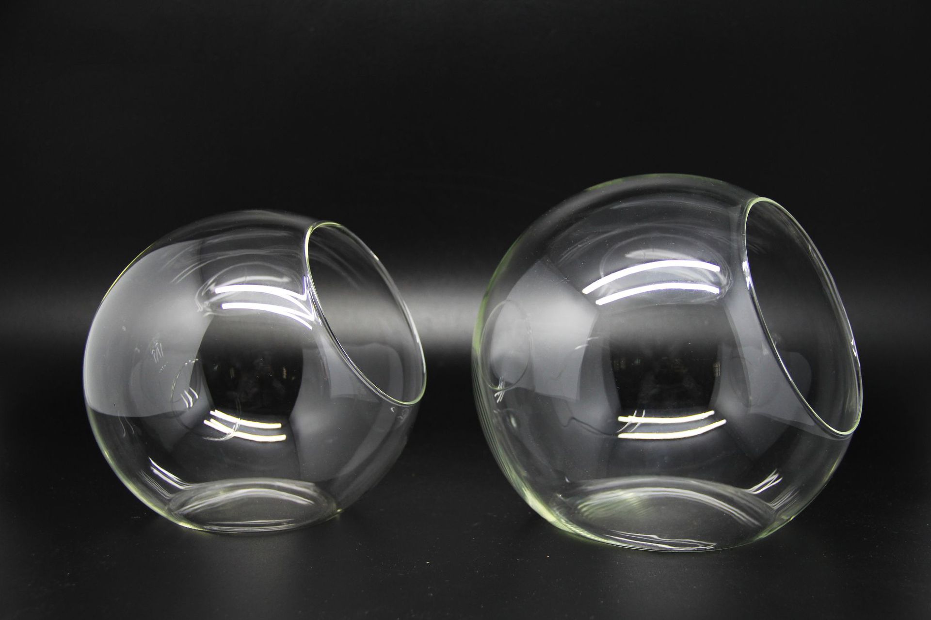 苔藓diy花瓶 圆形斜口玻璃瓶 微景观生态瓶 多肉植物苔藓瓶