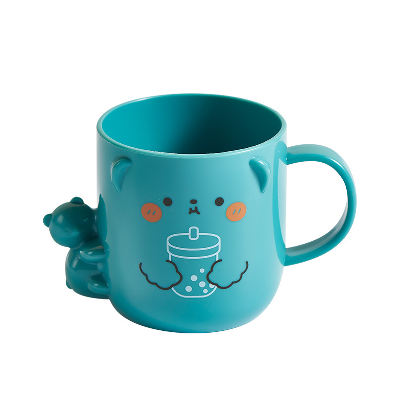 Cartoon Printed Plastic Water Cup Household Creative Tooth-Brushing Cup Toothbrush Cup Cute Baby Tooth Cup Kid's Mug 0652