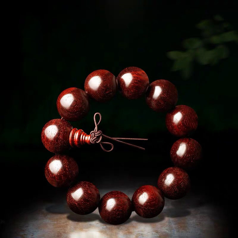 men‘s pterocarpus santalinus full gold star bracelet wooden cultural artifact prayer beads bracelet zambia red sandalwood rosary bracelet