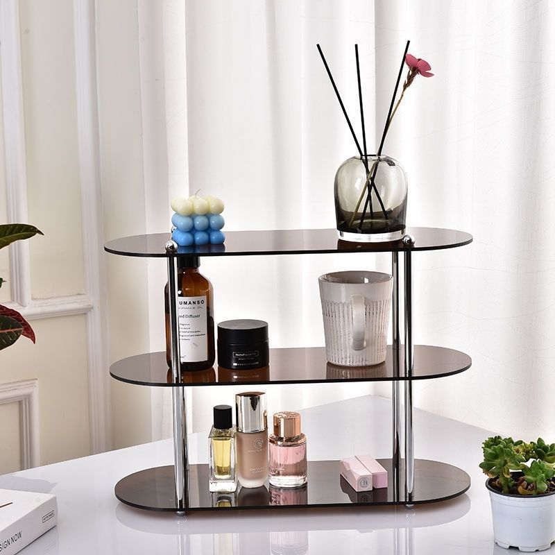 INS Style Storage Rack Acrylic Shelf Bathroom Countertop Cosmetics Multi-Layer Display Perfume Cup Holder